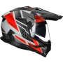Adventure helmet LS2 Pioneer II Block MX702 grey / red