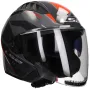 Open face helmet LS2 Copter II Diston OF600 grey / red