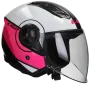 Open face helmet LS2 Airflow II Cover OF616 white / pink