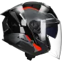 Open face helmet LS2 Verso II Air OF618 black / red