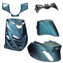 Fairing set Piaggio Zip 2000 SP matt petrol metallic (green/blue) 5-piece
